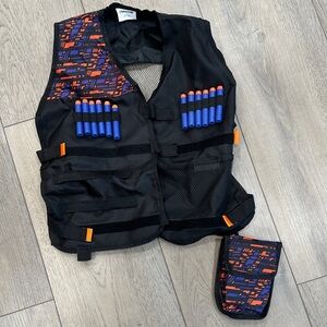 Kids Tactical Vest Set with Blue and Orange Accents